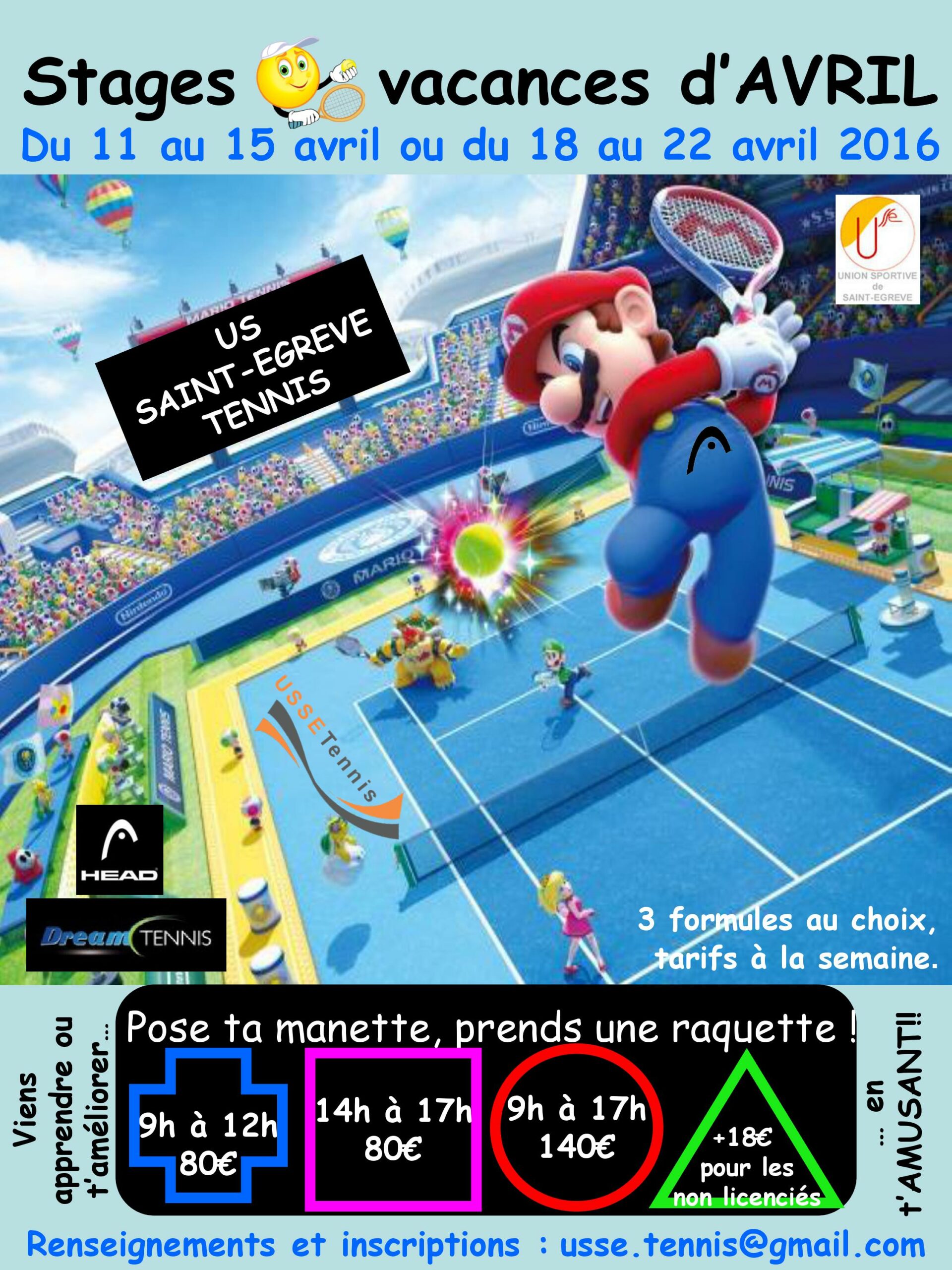 Stages pendant les vacances d&rsquo;avril