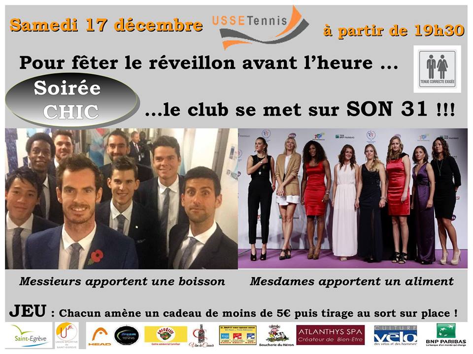 Lire la suite à propos de l’article Soirée CHIC samedi 17 décembre au club à 19h30