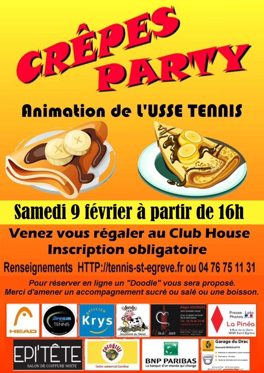 Lire la suite à propos de l’article Crêpes Party Samedi 9 février 16h