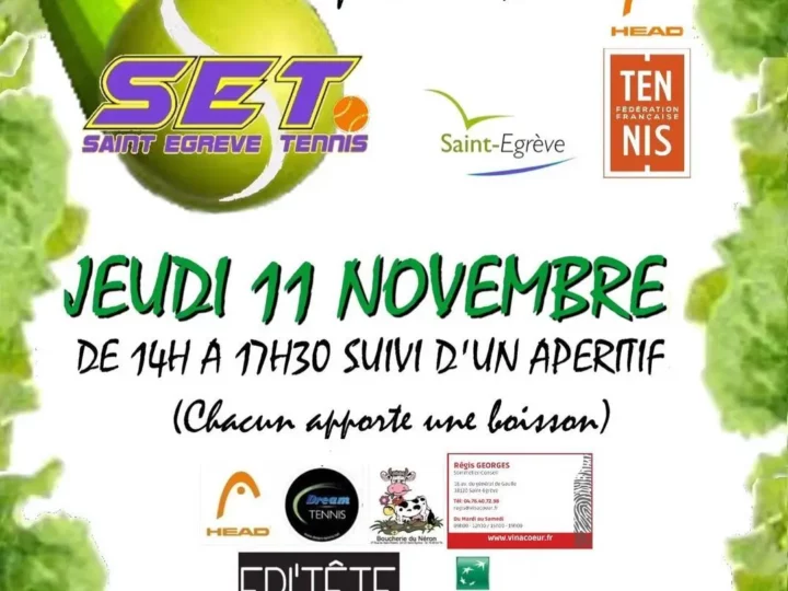 TOURNOI SALADE au club JEUDI 11 NOVEMBRE à 14h , ouvert à tous nos adhérents