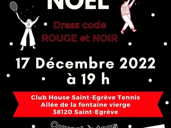 SOIRÉE DE NOËL DU CLUB samedi 17 décembre 19h au club house