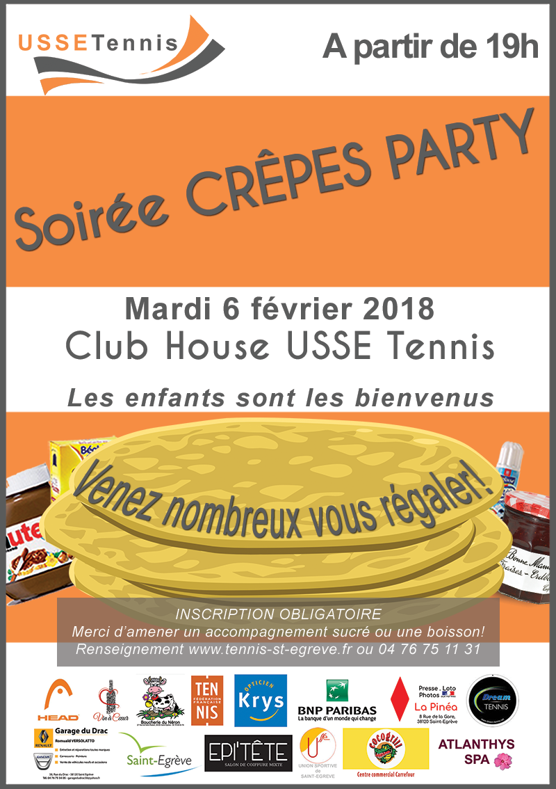 Lire la suite à propos de l’article Soirée CRÊPES PARTY mardi 6 février à partir de 19h